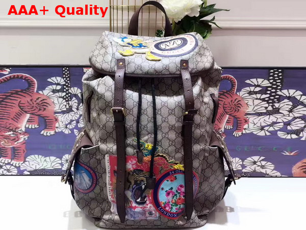 Gucci Soft GG Supreme Backpack with Appliques Replica