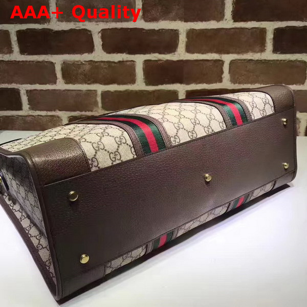 Gucci Soft GG Supreme Duffle Bag with Web Brown Replica