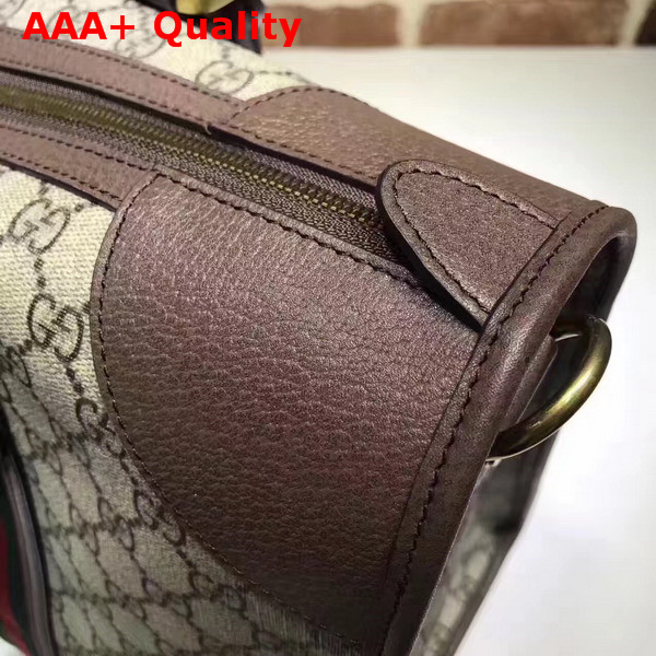 Gucci Soft GG Supreme Duffle Bag with Web Brown Replica