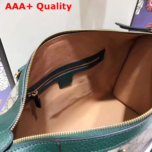 Gucci Soft GG Supreme Duffle Bag with Web Green Leather Top Quality