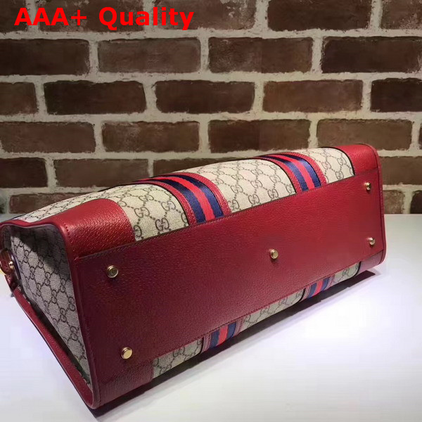 Gucci Soft GG Supreme Duffle Bag with Web Red Replica