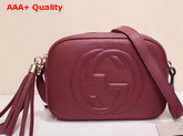 Gucci Soho Disco Bag in Dark Red Grain Leather Replica