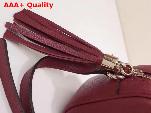 Gucci Soho Disco Bag in Dark Red Grain Leather Replica