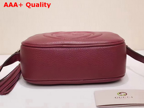 Gucci Soho Disco Bag in Dark Red Grain Leather Replica