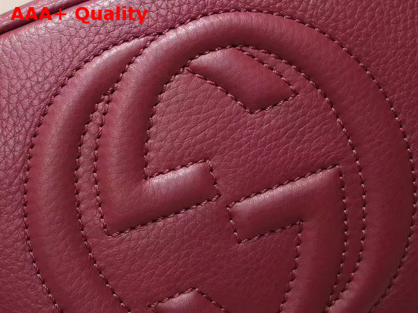 Gucci Soho Disco Bag in Dark Red Grain Leather Replica