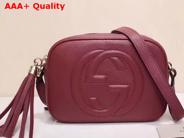 Gucci Soho Disco Bag in Dark Red Grain Leather Replica