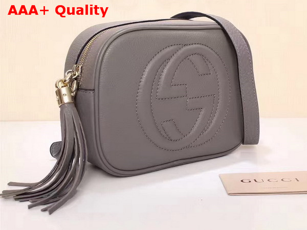 Gucci Soho Disco Bag in Grey Grain Leather Replica