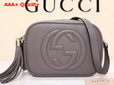 Gucci Soho Disco Bag in Grey Grain Leather Replica