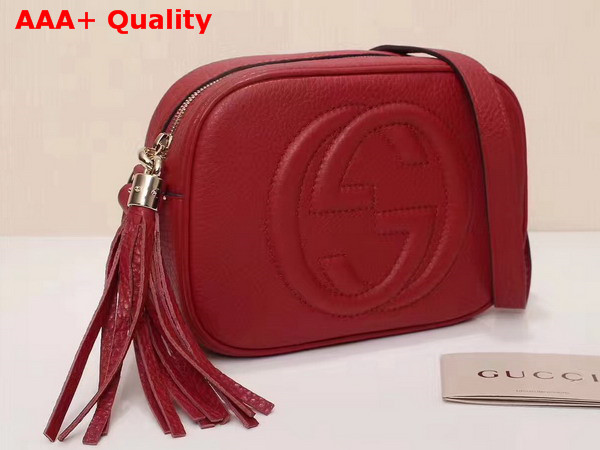 Gucci Soho Disco Bag in Red Grain Leather Replica