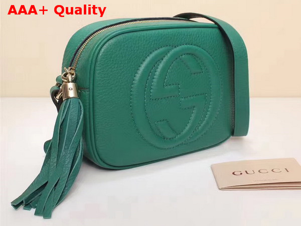 Gucci Soho Disco Bag in Turquoise Grain Leather Replica