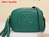 Gucci Soho Disco Bag in Turquoise Grain Leather Replica