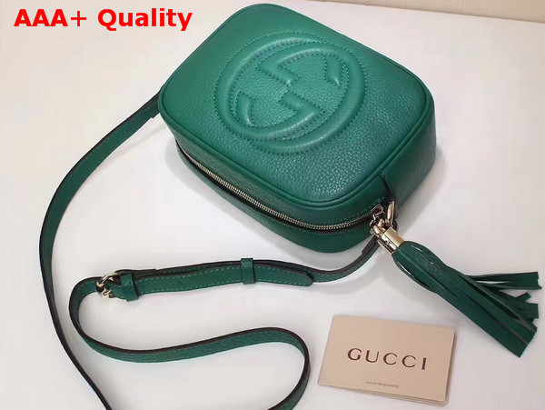 Gucci Soho Disco Bag in Turquoise Grain Leather Replica