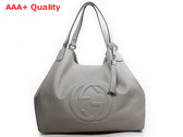 Gucci Soho Large Shoulder Bag Light Grey 282308 Replica