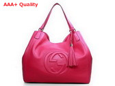 Gucci Soho Large Shoulder Bag Fuchsia Leather Replica