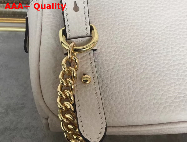 Gucci Soho Leather Chain Backpack in White Calf Leather Replica