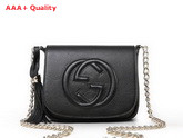 Gucci Soho Leather Chain Shoulder Bag Black 323190 Replica