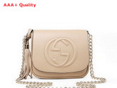 Gucci Soho Leather Chain Shoulder Bag Light Apricot 323190 Replica