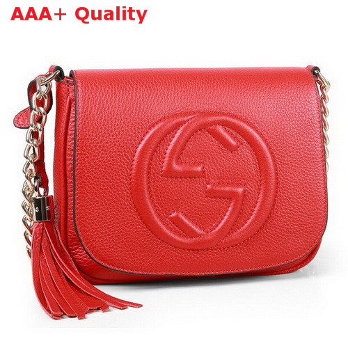 Gucci Soho Leather Chain Shoulder Bag Red 323190 Replica