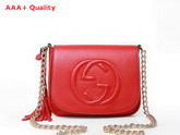 Gucci Soho Leather Chain Shoulder Bag Red 323190 Replica