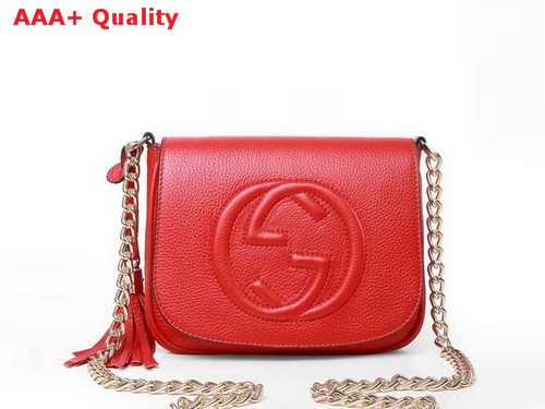 Gucci Soho Leather Chain Shoulder Bag Red 323190 Replica