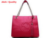 Gucci Soho Medium Leather Tote With Chain Straps 308982 Replica