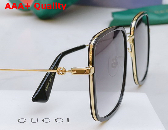 Gucci Square Frame Metal Sunglasses in Blue Replica