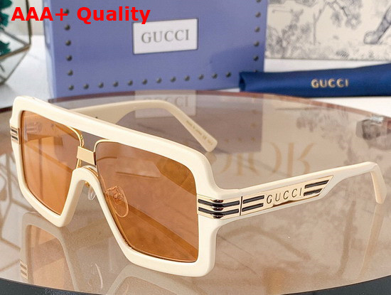 Gucci Square Frame Sunglasses in Ivory Acetate Replica