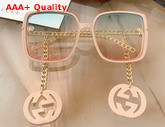 Gucci Square Frame Sunglasses with GG Marmont Charms Replica