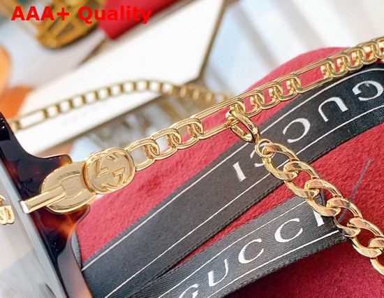 Gucci Square Frame Sunglasses with GG Marmont Charms Replica