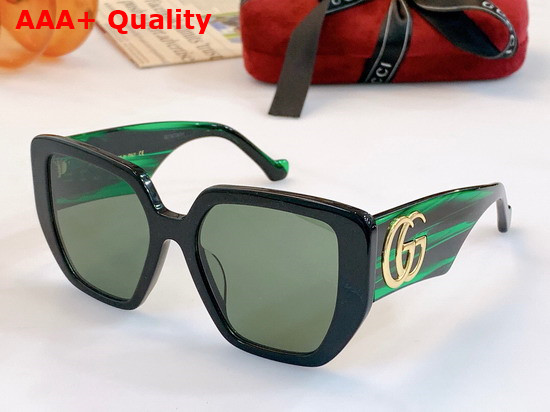 Gucci Square Rectangle Sunglasses for Women Black Acetate 663746 Replica