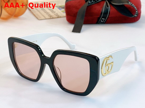 Gucci Square Rectangle Sunglasses for Women Black Acetate 663746 Replica