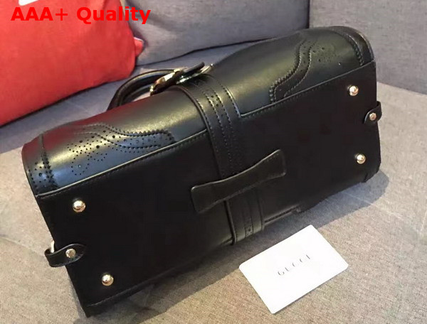 Gucci Stirrup Hobo Bag in Black Real Leather Replica