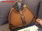 Gucci Stirrup Hobo Bag in Brown Genuine Leather Replica