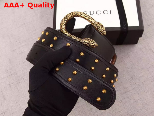 Gucci Studded Belt With Tiger Head Spur Buckle Replica