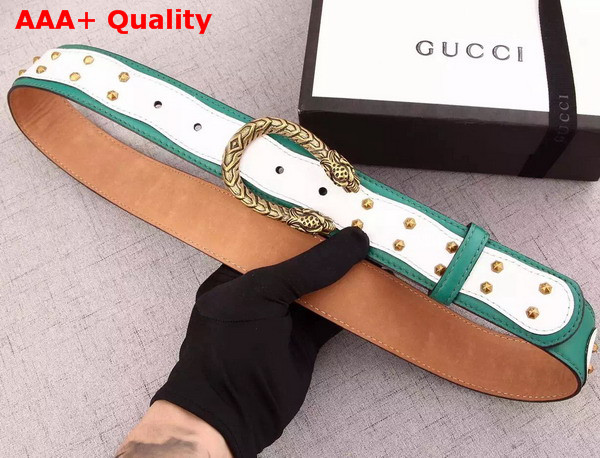 Gucci Studded Belt With Tiger Head Spur Buckle Replica