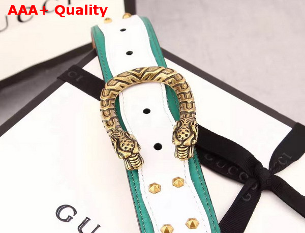 Gucci Studded Belt With Tiger Head Spur Buckle Replica