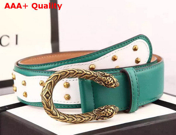 Gucci Studded Belt With Tiger Head Spur Buckle Replica