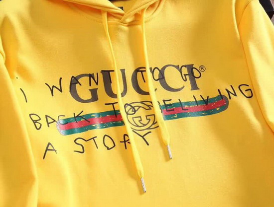 Gucci Sweatshirt with Gucci Logo Yellow Cotton