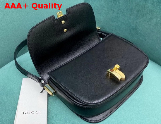 Gucci Sylvie 1969 Mini Shoulder Bag in Black Leather 615965 Replica