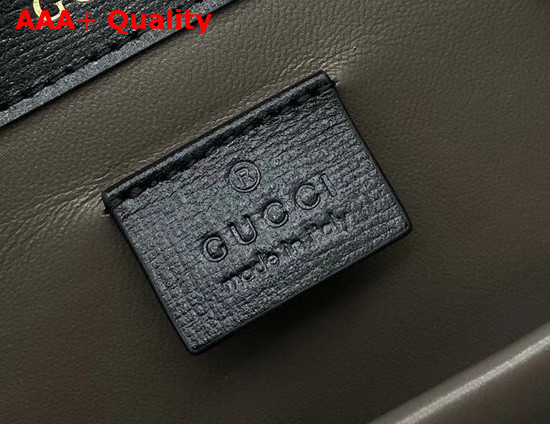 Gucci Sylvie 1969 Mini Shoulder Bag in Black Leather 615965 Replica