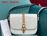 Gucci Sylvie 1969 Mini Shoulder Bag in White Leather 615965 Replica