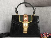 Gucci Sylvie GG Velvet Mini Bag Black GG Velvet