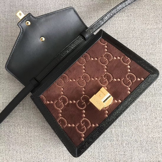 Gucci Sylvie GG Velvet Mini Bag Brown GG Velvet