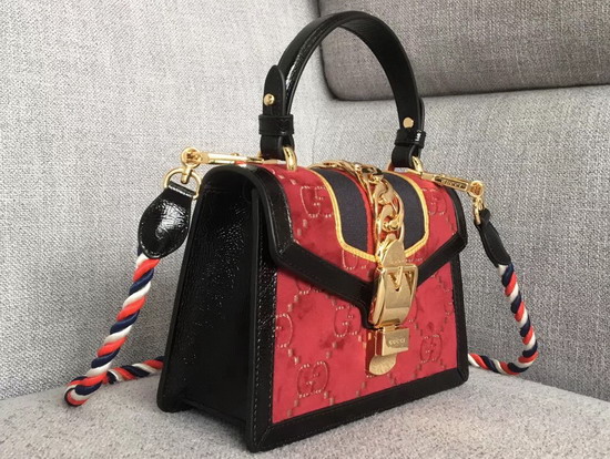 Gucci Sylvie GG Velvet Mini Bag Red GG Velvet