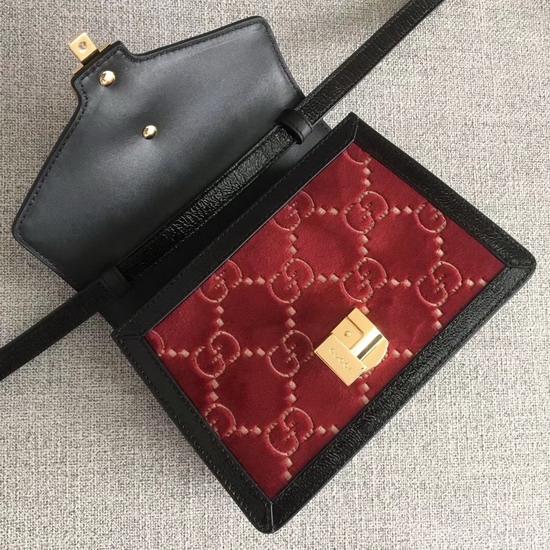 Gucci Sylvie GG Velvet Mini Bag Red GG Velvet