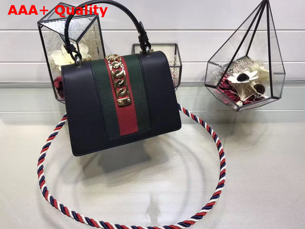 Gucci Sylvie Leather Mini Bag in Black Replica