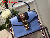 Gucci Sylvie Leather Mini Bag in Light Blue Replica