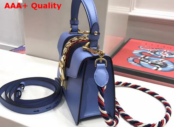 Gucci Sylvie Leather Mini Bag in Light Blue Replica