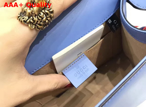 Gucci Sylvie Leather Mini Bag in Light Blue Replica