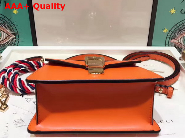 Gucci Sylvie Leather Mini Bag in Orange Smooth Calfskin Replica